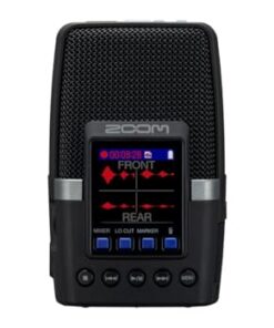 Zoom H2essential Multi-Mic Handy Recorder with 3 Integrated Microphones for 9 Recording Modes, Surround Recording, 32-bit 96 KHz, Video podcasts, Live Streams, Music, Audio Control Guide, Black