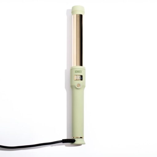Edrée The Delilah Titanium Barrel Curling Wand with Cool Tip – Professional 1.25 Inch Curling Iron with LED Display, 330°F to 450°F Heat Control, 360 Swivel Cord, Dual Voltage (Sage) - Image 6