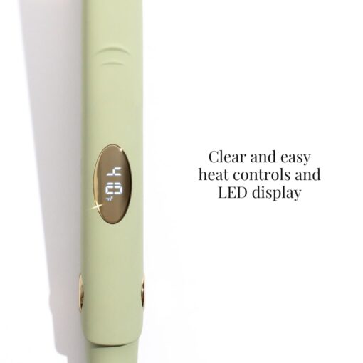 Edrée The Aurélie 5” Extra Long Hair Straightener Iron – Titanium Hair Straightening Iron with LED Display, 330°F to 450°F Heat Control, 360 Swivel Cord, Dual Voltage (Sage) - Image 8
