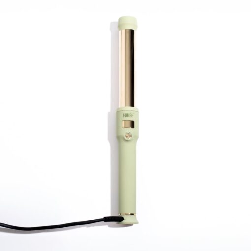 Edrée The Delilah Titanium Barrel Curling Wand with Cool Tip – Professional 1.25 Inch Curling Iron with LED Display, 330°F to 450°F Heat Control, 360 Swivel Cord, Dual Voltage (Sage)
