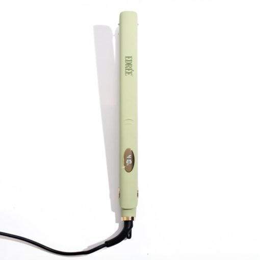 Edrée The Aurélie 5” Extra Long Hair Straightener Iron – Titanium Hair Straightening Iron with LED Display, 330°F to 450°F Heat Control, 360 Swivel Cord, Dual Voltage (Sage) - Image 6