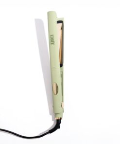 Edrée The Aurélie 5” Extra Long Hair Straightener Iron – Titanium Hair Straightening Iron with LED Display, 330°F to 450°F Heat Control, 360 Swivel Cord, Dual Voltage (Sage)