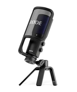 RØDE NT-USB+ Professional-Grade USB Condenser Microphone For Recording Studio Quality Audio Directly To A Computer Or Mobile Device, Black