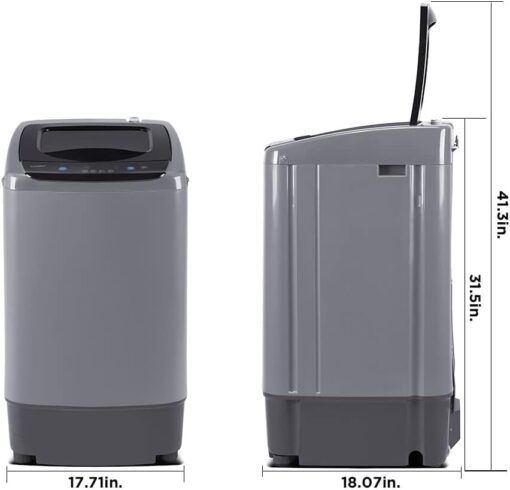 Comfee Portable Washing Machine, 0.9 cu.ft Compact Washer With LED Display, 5 Wash Cycles, 2 Built-in Rollers, Space Saving Full-Automatic Washer - Image 9