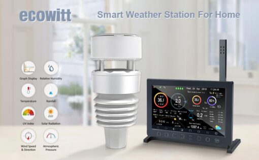 ECOWITT Wittboy Pro Weather Station HP2564, with 7 Inch HP2560 TFT Display Console and WS90 Outdoor Weather Sensor, Supports WU/WeatherCloud/Wow/Ecowitt Servers,915 MHz - Image 4