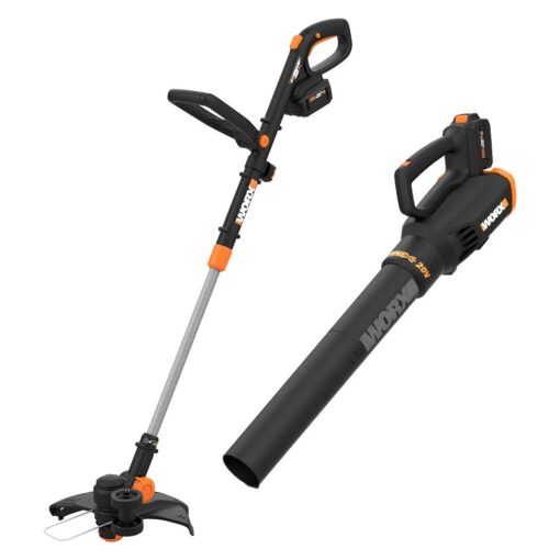 WORX 20V GT Revolution 12" 4.0Ah Cordless String Trimmer & Turbine Leaf Blower Power Share Combo Kit - WG930.3 (Batteries & Charger Included)