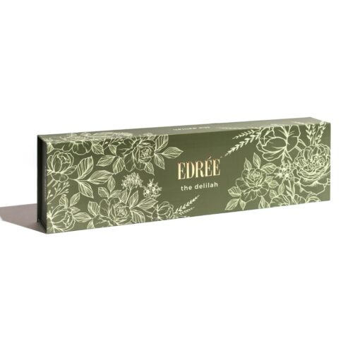 Edrée The Delilah Titanium Barrel Curling Iron with Cool Tip - Professional 1.25 Inch Curling Wand for Hair with LED Display, 330°F to 450°F Heat Control, 360 Swivel Cord, Dual Voltage (Olive) - Image 5