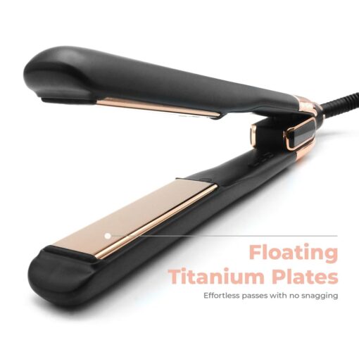 SRI StyleQ Flat Iron Hair Straightener Styler with GraphFlow Techonology, Negative Ions, Infrared Light Therapy, 12 Heat Settings - for Straight, Smooth Styles or Waves and Curls on All Hair Types - Image 5
