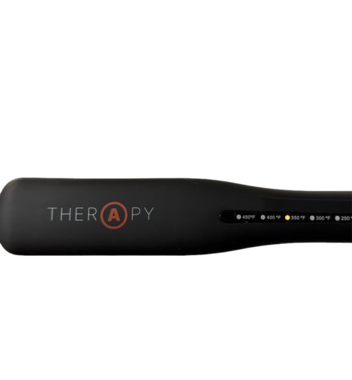 Therapy Iron - 1 1/4" Ceramic an Titanium Plates with Infrared Technology That Repairs Hair (Black) - Image 5