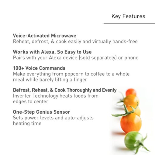 Panasonic NN-SV79MS 1.4 cu.ft Smart Inverter Works with Alexa Countertop Microwave Oven 1200Watt Power with Genius Sensor Cooking, Stainless Steel - Image 3
