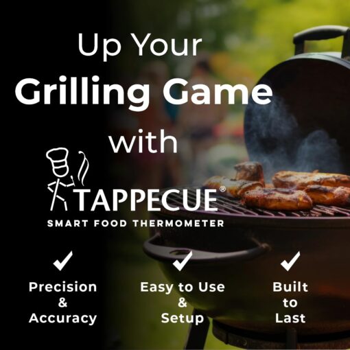 Tappecue - True Wi-Fi Meat Thermometer | 4 x Dual Sensor Probes (2 in 1, measure meat and ambient temps) 8 readings for Grill BBQ Smokers, Internet Enabled & Alarm | Android & iOS Apps | Voice Control - Image 5