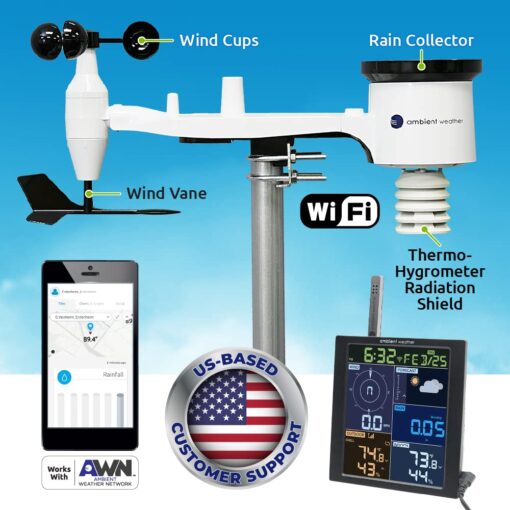 Ambient Weather WS-1965 WiFi Weather Station w/Remote Monitoring and Ambient Weather Network Access - Image 6