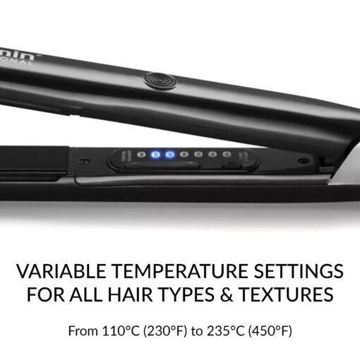 KARMIN Salon Series 1.5-inch Professional Ceramic Flat Iron Hair Straightener Ionic Hair Straightening Styling Iron, Straighten, Curl, Wave, Dual Voltage, Auto Shut Off, Carry Case/Heat Mat, Black - Image 4