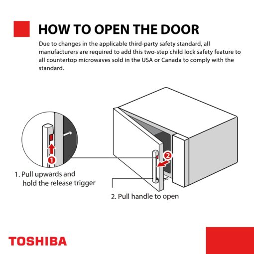 Toshiba ML-EM62P(SS) Large Countertop Microwave with Smart Sensor, 6 Menus, Auto Defrost, ECO Mode, Mute Option & 16.5" Position Memory Turntable, 2.2 Cu Ft, 1200W, Stainless Steel - Image 4