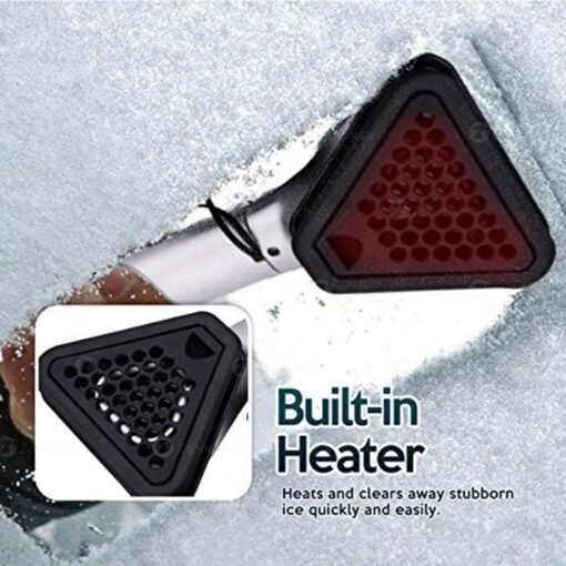 ZONETECH Heated Car Window Ice Scraper –Extendable Auto Windshield Frost Remover with LED Light,12V Plug into Cigarette Lighter Electric & Snow Removal Tools 20 Pack - Image 6