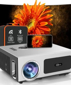 [Auto Focus]4K Projector.1100ANSI Outdoor Projector 4K with Wifi and bluetooth,Native 1080P Projector Auto 6D Keystone.50% Zoom.PPT.Smart Home Movie Projector 4K+ for Phone/PC/TV Stick/PS5
