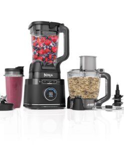 Ninja TB401 Detect Kitchen System Power Blender + Processor Pro, BlendSense Technology, Blender, Chopping & Smoothies, 1800 Peak Watts, 72 oz. Pitcher, 64 oz. Food Processor, 24 oz. To-Go Cup, Black