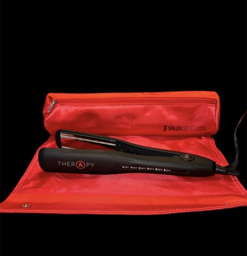 Therapy Iron - 1 1/4" Ceramic an Titanium Plates with Infrared Technology That Repairs Hair (Black) - Image 3