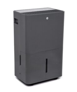 GE Energy Star Portable Dehumidifier, 50 Pint Daily Output with Pump and Drain Hose for Auto or Manual Drainage, Ultra Quiet, Perfect for Basement, Bedroom, Bathrooms, Gray