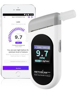 [HSA/FSA eligible]KETOSCAN SMART Breath Ketone Meter, Diet & Fitness Tracker | Monitor Your Fat Metabolism, Level of Ketosis on Low carb, Ketogenic or Any Nutrition & Fitness Program