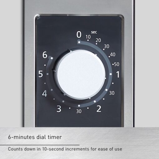 Panasonic NE-1025F Compact Light-Duty Countertop Commercial Microwave Oven with 6-Minute Electronic Dial Control Timer, Bottom Energy Feed, 1000W, 0.8 Cu. Ft. Capacity Silver - Image 4