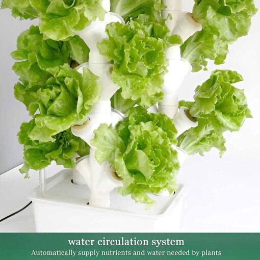 ZXSYYDS Vertical Grow Tower,2/3/4 Columns Hydroponic Growing Kit, Hydroponic Tower Grow System,Vegetable Plant Tower Gift for Gardening Lover - Home Grow Lettuce,Herbs,Veggies & Fruit,16Holes - Image 8