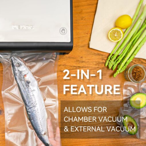 [2023 New] Wevac 10 inch Chamber Vacuum Sealer, ideal for liquid or juicy food including Fresh Meats, Soups, Sauces and Marinades. Visible vacuum degree, Professional sealing width, Commercial machine - Image 8