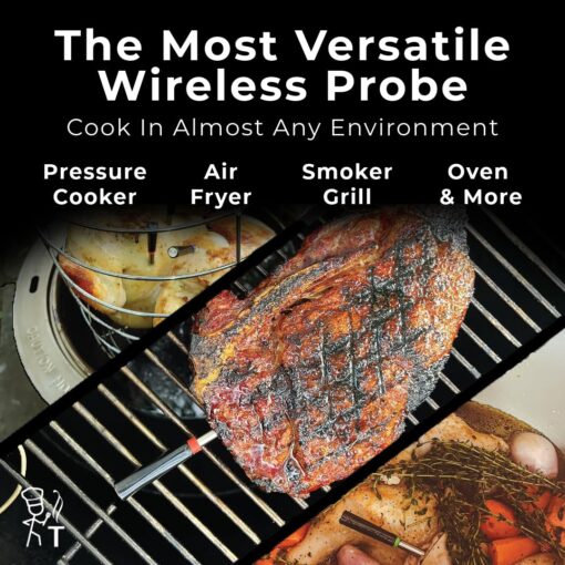 Tappecue Touch Wi-Fi Meat Thermometer with 1 x Dual Sensor Probe and 1 x AirProbe for Cooking, Internet Enabled Cloud Storage & Alarm, Works with Android & iOS Apps - Image 7