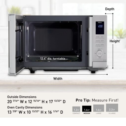Panasonic NN-SV79MS 1.4 cu.ft Smart Inverter Works with Alexa Countertop Microwave Oven 1200Watt Power with Genius Sensor Cooking, Stainless Steel - Image 4
