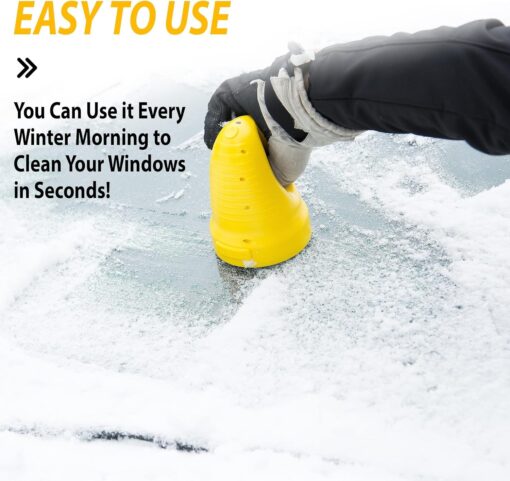 ZONETECH USB Rechargeable Electric Snow Ice Scraper - Premium Quality Portable Cordless Ice/Snow Scraper for Car Windshield Glass Snow Removal Car Scraper Defrosting Deicing Cleaning Tool (10-Pack) - Image 2