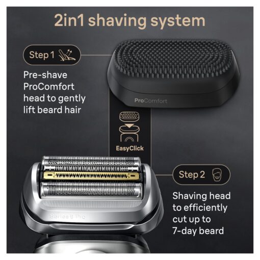 Braun Series 9 PRO+ Electric Shaver, Shaving Kit with 5 Pro Shave Elements and ProComfort Head, SmartCare Center - Image 5