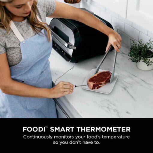 Ninja Indoor Grill, Foodi Smart XL 6-in-1 Indoor Grill with Air Fry, Roast, Bake, Broil & Dehydrate, Smart Thermometer, Black/Silver, FG551 - Image 11