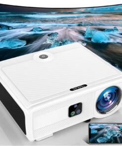 [Auto Focus & Keystone] Android TV 4K Projector with Prime Video Bulit-in,1300Ansi lumens Home Movie Outdoor Projector 4K+ with Wifi 6 and Bluetooth,50% Zoom & 500"Dispaly,8000+ Apps,Dust-Proof