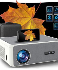 [Auto Focus & Auto Keystone] Smart 4K Outdoor Projector with WiFi and Bluetooth5.2,DIPIKPRJ 1300ANSI Movie 4K Projector,50%Zoom & 30W Speaker,Dust-Proof,Home Theater Projector 4K+for Phone/TV Stick/PC