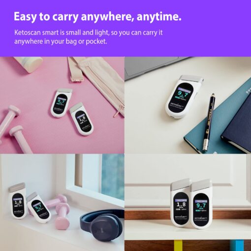 [HSA/FSA eligible]KETOSCAN SMART Breath Ketone Meter, Diet & Fitness Tracker | Monitor Your Fat Metabolism, Level of Ketosis on Low carb, Ketogenic or Any Nutrition & Fitness Program - Image 3