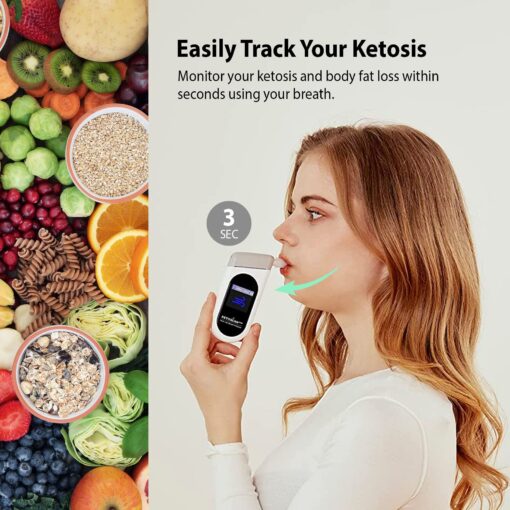 [HSA/FSA eligible]KETOSCAN SMART Breath Ketone Meter, Diet & Fitness Tracker | Monitor Your Fat Metabolism, Level of Ketosis on Low carb, Ketogenic or Any Nutrition & Fitness Program - Image 5