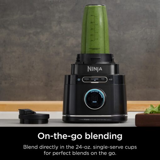 Ninja TB401 Detect Kitchen System Power Blender + Processor Pro, BlendSense Technology, Blender, Chopping & Smoothies, 1800 Peak Watts, 72 oz. Pitcher, 64 oz. Food Processor, 24 oz. To-Go Cup, Black - Image 11