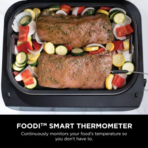 Ninja Indoor Grill, Foodi Smart XL 6-in-1 Indoor Grill with Air Fry, Roast, Bake, Broil & Dehydrate, Smart Thermometer, Black/Silver, FG551 - Image 13