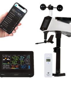 La Crosse Technology Professional Smart Wi-Fi Weather Station with Remote Monitoring (400 Foot Range), Wind and Rain Gauges, Temperature and Humidity Sensors, and Forecasting - V42-PRO-INT