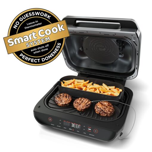 Ninja Indoor Grill, Foodi Smart XL 6-in-1 Indoor Grill with Air Fry, Roast, Bake, Broil & Dehydrate, Smart Thermometer, Black/Silver, FG551 - Image 15