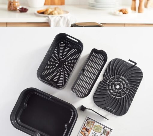 Ninja Indoor Grill, Foodi Smart XL 6-in-1 Indoor Grill with Air Fry, Roast, Bake, Broil & Dehydrate, Smart Thermometer, Black/Silver, FG551 - Image 14