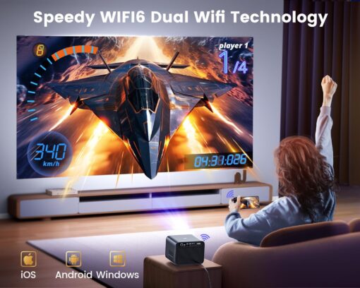 [Netflix Certified & Dolby Audio] 4K Projector with Wifi6 & Bluetooth, WiMiUS 700ANSI Native 1080P 6D Auto Focus & Keystone Home Theater Smart Projector, Outdoor Movie Projecor with Netflix 7000+Apps - Image 5