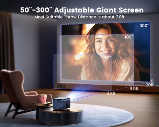 [Netflix Certified & Dolby Audio] 4K Projector with Wifi6 & Bluetooth, WiMiUS 700ANSI Native 1080P 6D Auto Focus & Keystone Home Theater Smart Projector, Outdoor Movie Projecor with Netflix 7000+Apps - Image 3